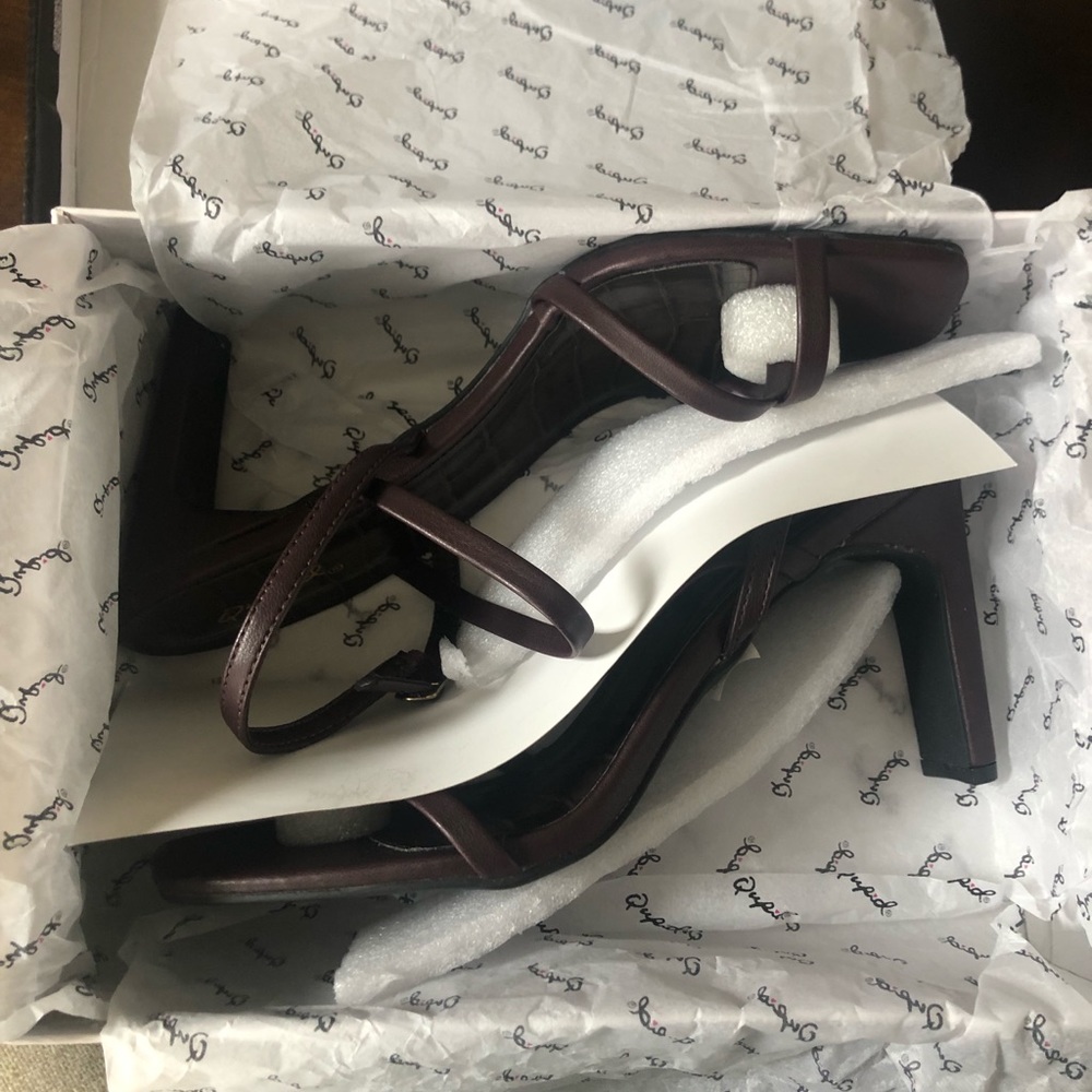 Strappy high heels
